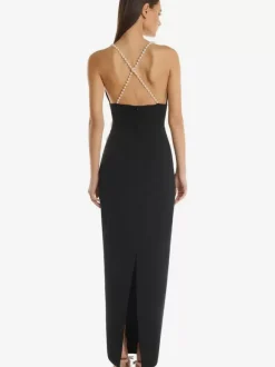 With Cocktail Dress Modern Ankle-Length Ball Gown V-Neck Flowers Polyester