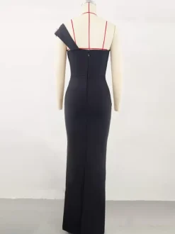 With Cocktail Dress Modern Ball Gown Floor-Length V-Neck Flowers Polyester