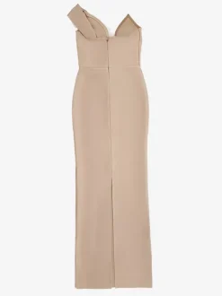 With Cocktail Dress Modern Ball Gown Floor-Length V-Neck Flowers Polyester