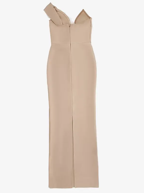With Cocktail Dress Modern Ball Gown Floor-Length V-Neck Flowers Polyester