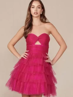 With Homecoming Dress Short Short Designed Neckline Cut Out Tulle