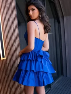 With Homecoming Dress Short Short Jewel Neck Bows Taffeta