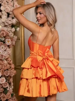 With Homecoming Dress Short Short Jewel Neck Bows Taffeta