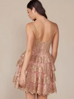 With Homecoming Dress Short Short Designed Neckline Sequins
