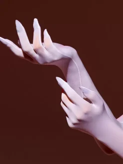 Woman Party White Ultra-Thin Gloves Silky Sexy Smooth Gloves