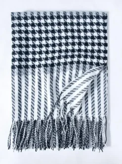 Woman's Scarf Charming Plaid Fringe Fiber Winter Warm Long Scarves