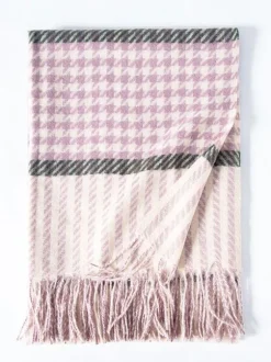 Woman's Scarf Charming Plaid Fringe Fiber Winter Warm Long Scarves