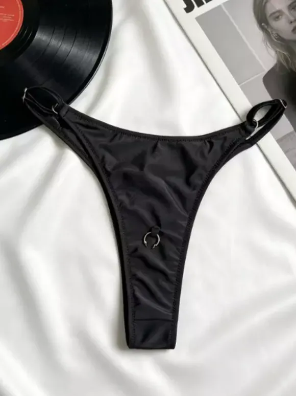 Women Bikini Swimsuit Black Summer Sexy Swimwear Bra T-back Sets