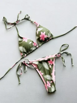 Women Bikini Swimsuit Green Summer Sexy Swimwear