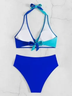 Women Bikini Swimsuit Pink Lace Up Summer Sexy Swimwear