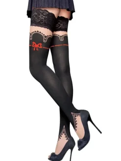 Women Black Hosiery Lace Nylon Sexy Lingerie