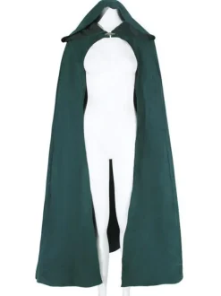 Women Christmas Ponchos Dark Green Cloak Polyester Christmas Holidays Costumes