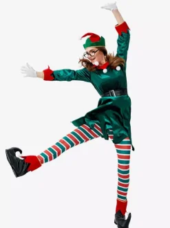 Women Christmas Set Christmas Elf Green Holidays Costumes