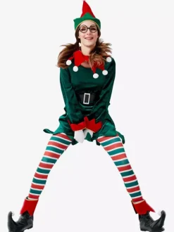 Women Christmas Set Christmas Elf Green Holidays Costumes