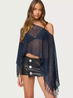 Women Cover Ups Pink Fringe Polyester Summer Sexy Bathing Suits