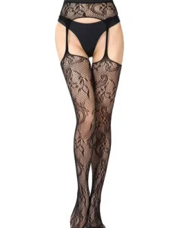 Women Hosiery Lingerie Black Crotchless Nylon Sexy Hosiery