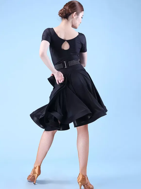 Women Latin Dance Dress Voluminous Skirt Latin Parctice Performance Dresses