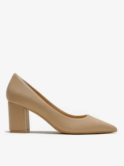 Women Pointed Toe Chunky Heel Pumps