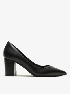 Women Pointed Toe Chunky Heel Pumps