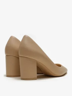 Women Pointed Toe Chunky Heel Pumps