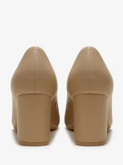 Women Pointed Toe Chunky Heel Pumps