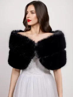 Women Poncho Black Cape
