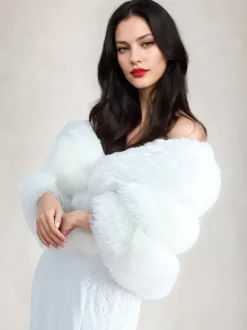 Women Poncho White Cape