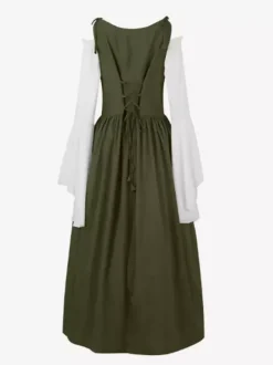 Women Renaissance Overdress Medival Peasant Costume Dress