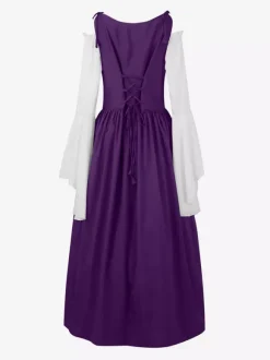 Women Renaissance Overdress Medival Peasant Costume Dress