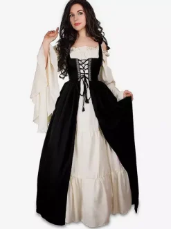 Women Renaissance Overdress Medival Peasant Costume Dress
