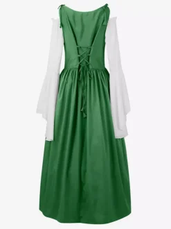 Women Renaissance Overdress Medival Peasant Costume Dress