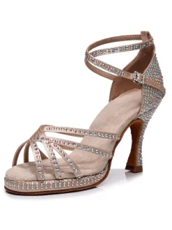 Women Rhinestones Strappy Dance Shoes