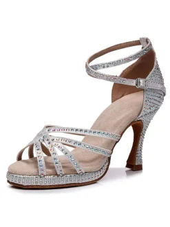 Women Rhinestones Strappy Dance Shoes