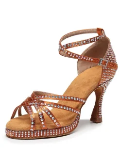Women Rhinestones Strappy Dance Shoes