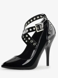 Women Sexy High Heels Red Pointed Toe Sequins Sexy Shoes