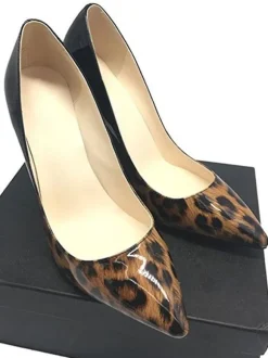 Women Sexy Leopard Print Heels Basic Stiletto Heel Pumps