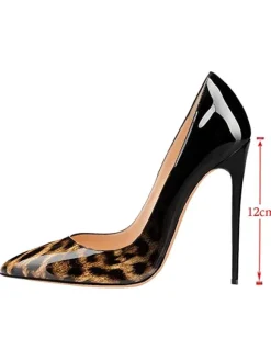 Women Sexy Leopard Print Heels Basic Stiletto Heel Pumps