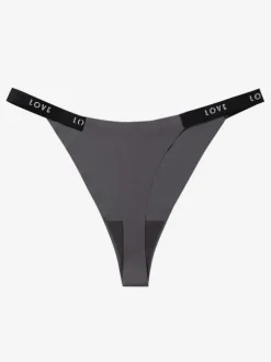 Women Sexy Panties Deep Purple Letters Print Underwear Lingerie