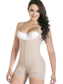 Women Waist Shaper Under Bust Sleeveless Ruffled Shaping Bodysuit