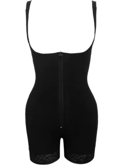 Women Waist Shaper Under Bust Sleeveless Ruffled Shaping Bodysuit