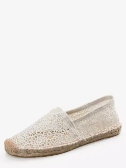 Women'a Flat Loafers Lace Round Toe Slip On Flat Shoes