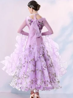 Women Ballroom Competition Dress Modern Performance Costume Handmade Tango Dance Dresses Foxtrot Flamenco Dance Outfit