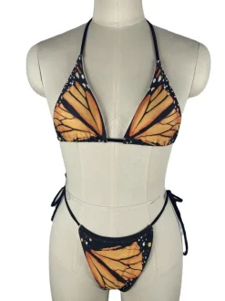 Women Bikini Swimsuit Blue Halter Summer Sexy Bathing Suits