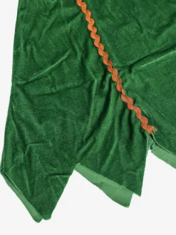 Women Christmas Tunic Dress Green Polyester Fiber Dress Hat Pantyhose Polyester Color Block Christmas Holidays Costumes