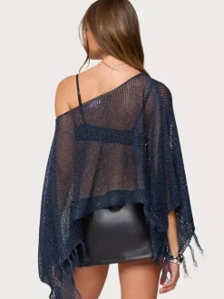Women Cover Ups Light Sky Blue Off-The-Shoulder Summer Beach Bathing Suits