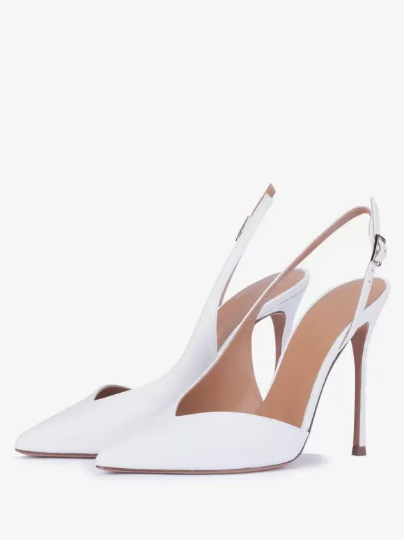 Women Dress Pumps Slingback Desinged Pointed Toe High Heels