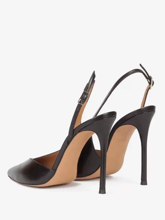 Women Dress Pumps Slingback Desinged Pointed Toe High Heels