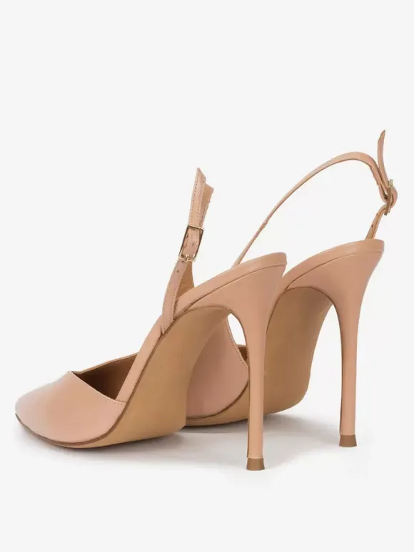 Women Dress Pumps Slingback Desinged Pointed Toe High Heels