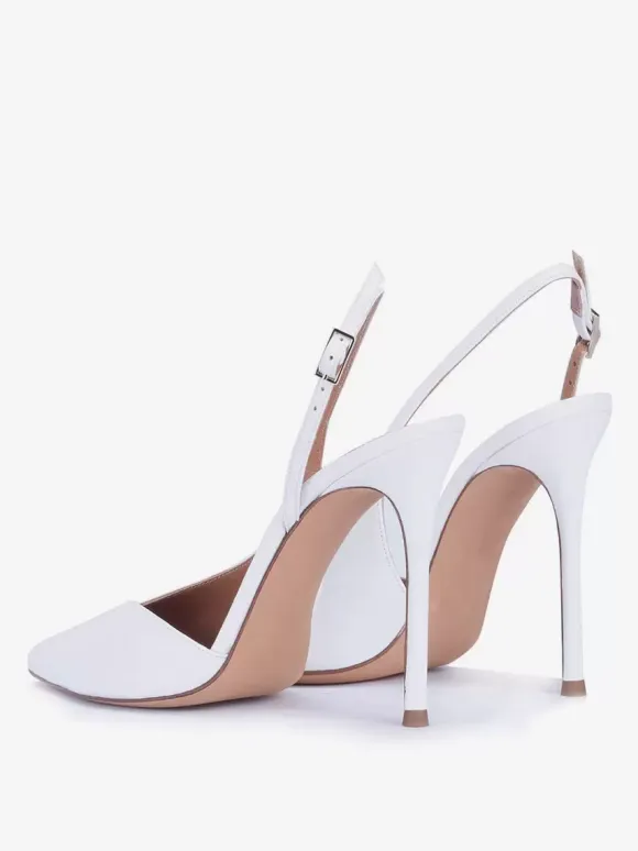 Women Dress Pumps Slingback Desinged Pointed Toe High Heels