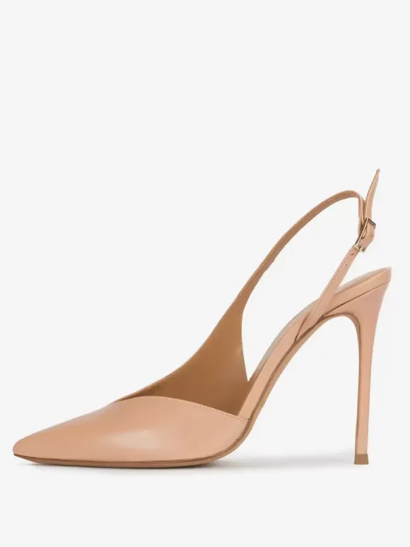 Women Dress Pumps Slingback Desinged Pointed Toe High Heels